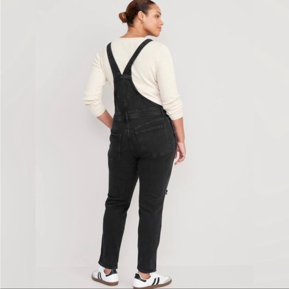 NWT! Black O.G. Straight Black Ripped Jean Overalls - TALL SIZES - Picture 10 of 14